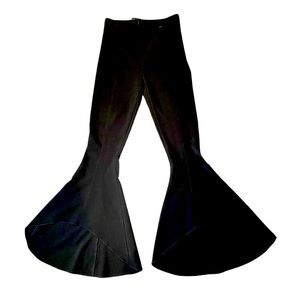 NWT Imperial Bell-Bottom Stretch Pants. Made in Italy. Black. Small